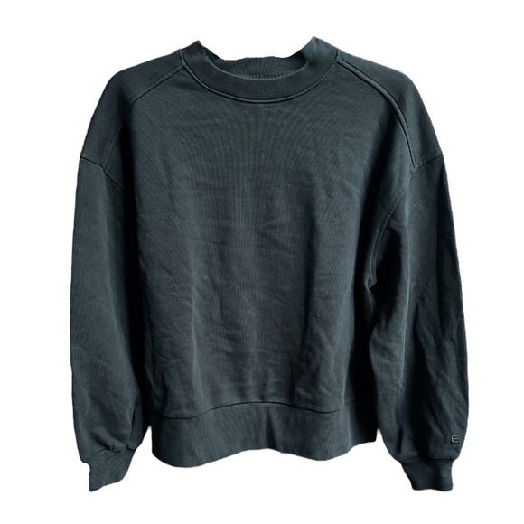 Everlane The Track Oversized Crew Sweatshirt Black Size Small Medium XLarge - Picture 7 of 7